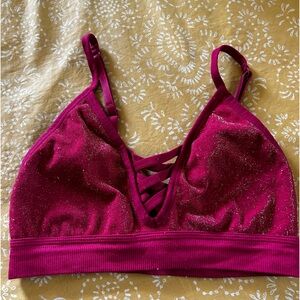 Red sparkly VS PINK bra
